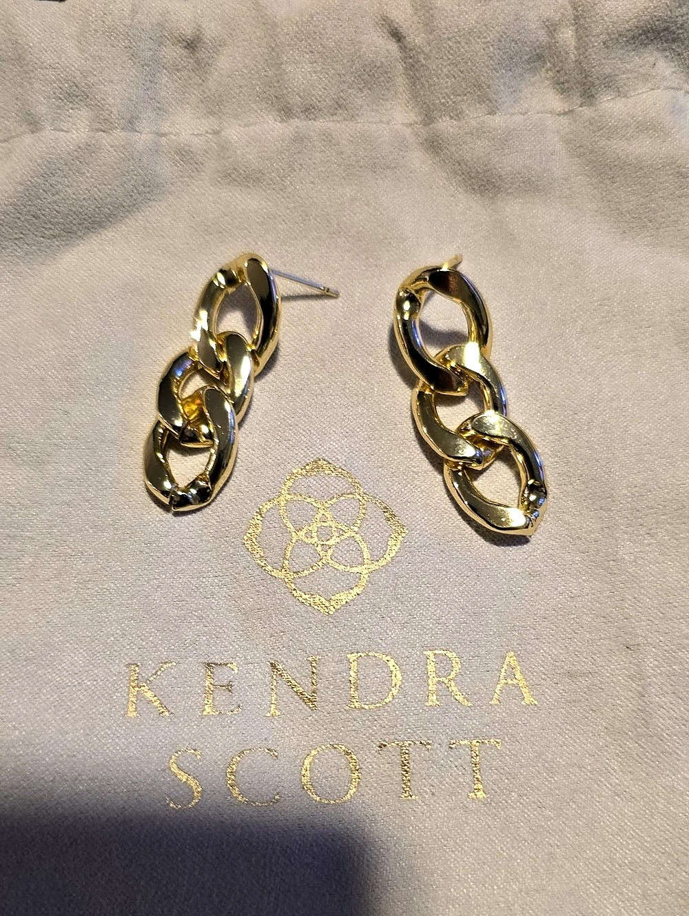 Kendra Scott Link Hoop Earrings Gold